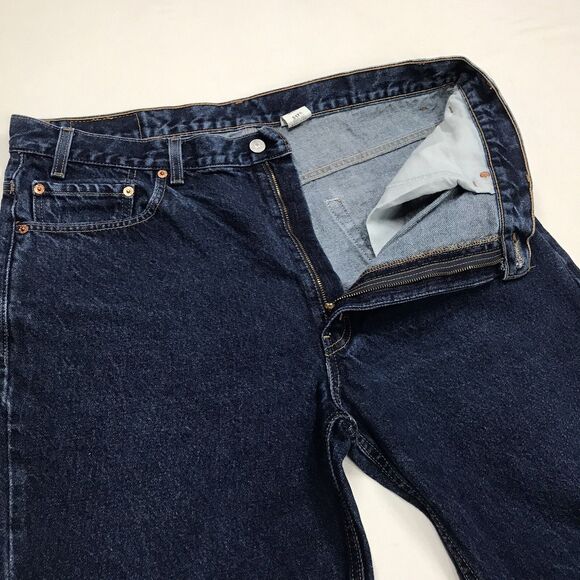 90s LEVIS 517 Jeans Men 40x30 Western Boot Regular Dark Stone Wash Denim Blue - Picture 4 of 16